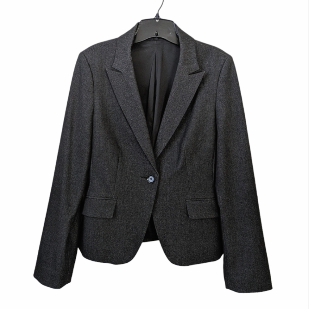 Express Design Studio Blazer Black Gray Small Medium 8 Classic Neutral Y2K